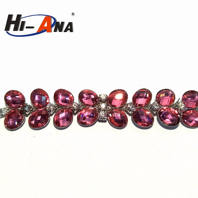 hi-ana rhinestone1 Top quality control Fancy crystal rhinestone chain trimming
