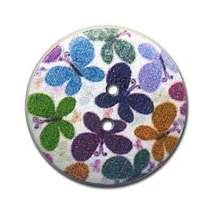 wooden buttons 40L with printing