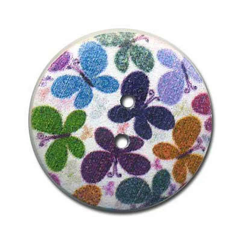 wooden buttons 40L with printing