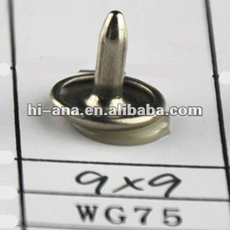 size 9x9mm metal rivet with double face China supplier