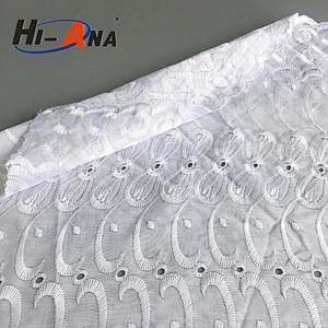 100% cotton lace fabric and width 135 cm