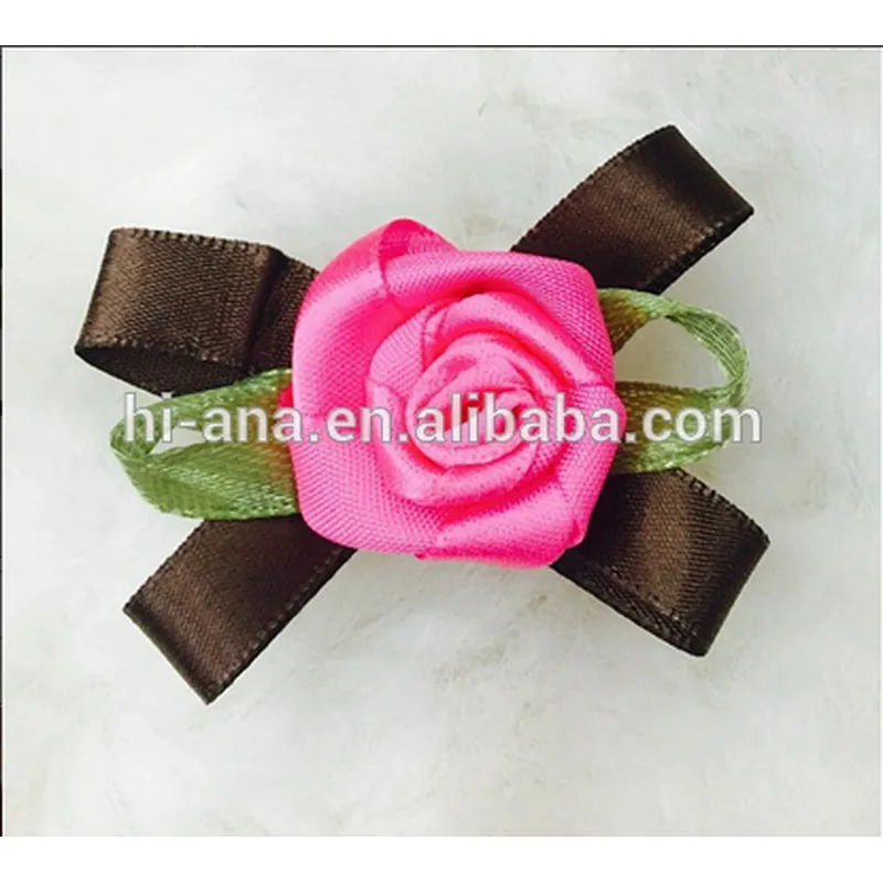 hi-ana artificial flower 2016 new wholesale with leaves rose clothing underwear decorative DIY handmade ribbons flowers