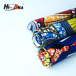 hi-ana fabric2 Strict QC 100% customized LOGO printed african fabric wholesale