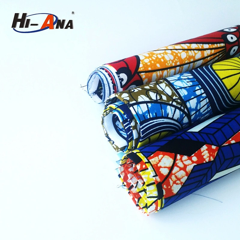 hi-ana fabric2 Strict QC 100% customized LOGO printed african fabric wholesale