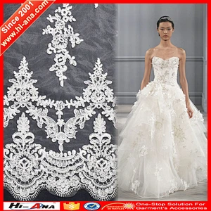 hi-ana lace Over 800 partner factories Good Price wedding white lace fabric