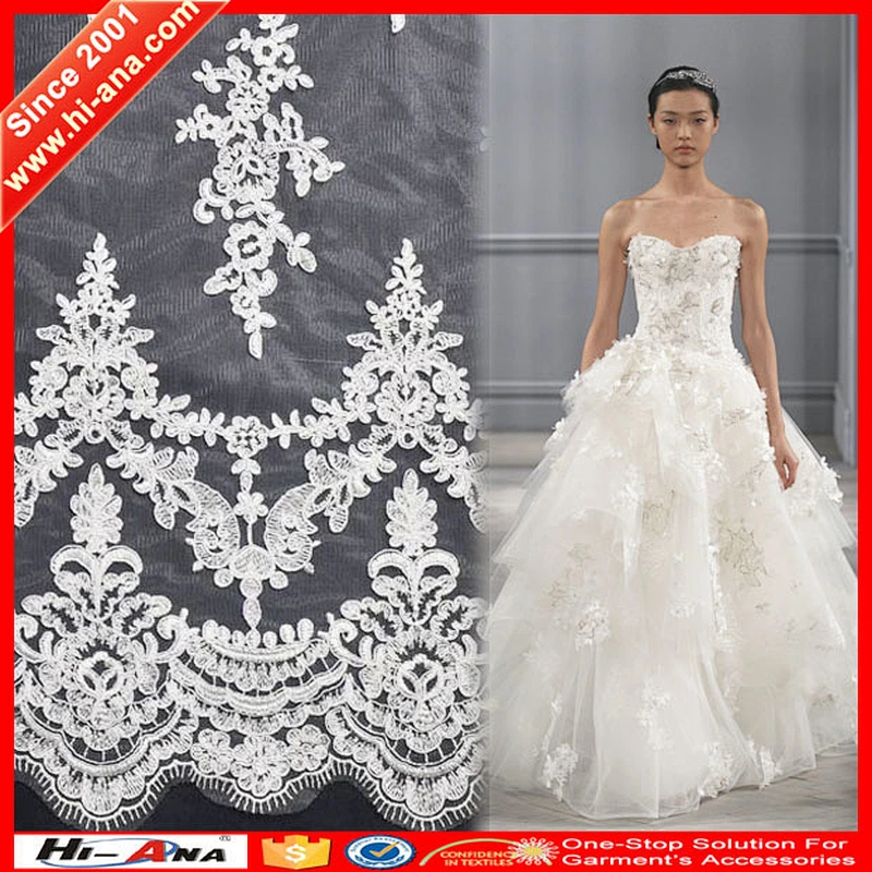 hi-ana lace Over 800 partner factories Good Price wedding white lace fabric