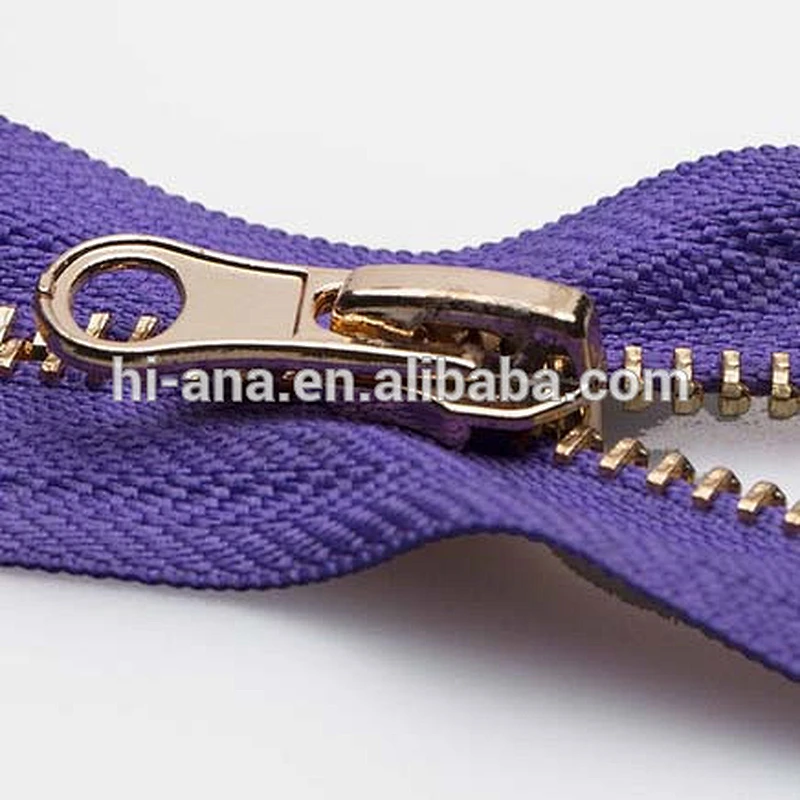 No 5 Fashion Brass Metal Zipper O/E
