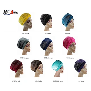 New Design Long Velvet Head Wrap Women Turban Hijab Headscarf