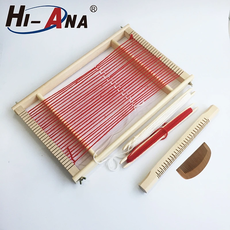 Chinese manufacturer Customize ODM OEM Kids traditional toy creative wooden weaving loom