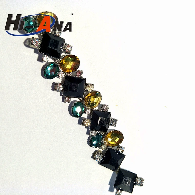 hi-ana rhinestone3 15 years factory experience multi color fancy rhinestone chain trimming