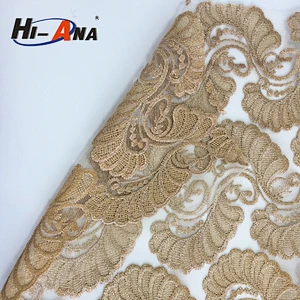 hi-ana fabric3 ISO 9001 Factory Custom fancy fabric for wedding dress lace