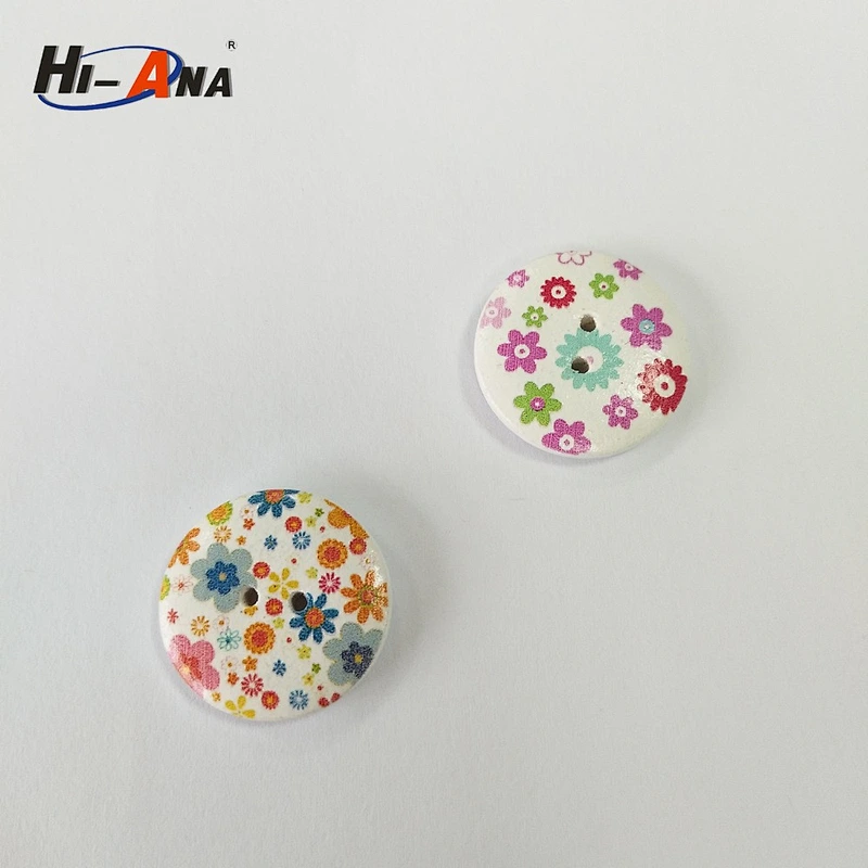 painted wooden buttons