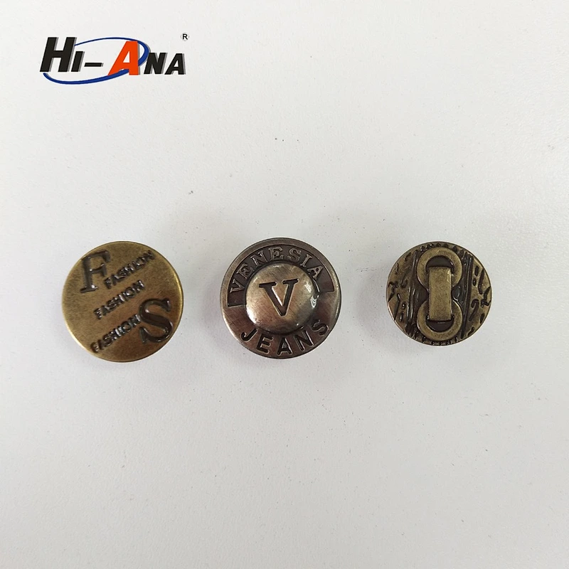 Fashion Custom 20mm Metal Snap Jean Button