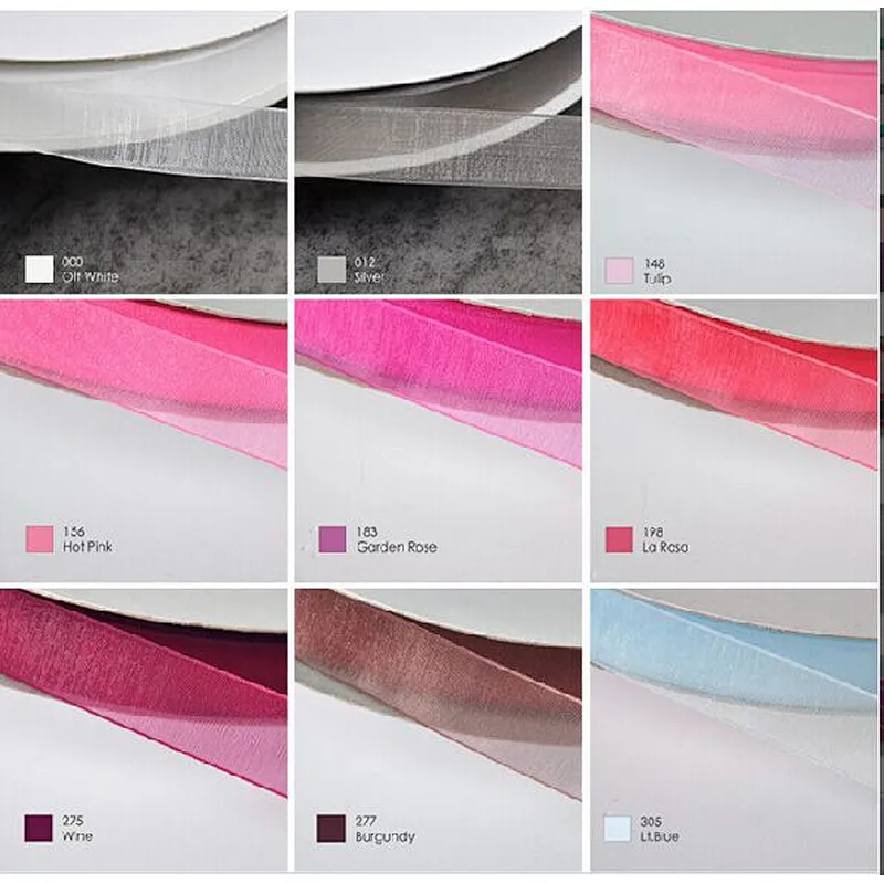 hi-ana ribbon 102 galloon silk sheer organza ribbon for gift packaging Beautiful Wedding decorative ribbon