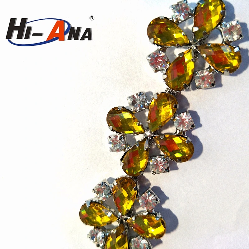 Cheap price china team Colorful fashion rhinestone ribbon