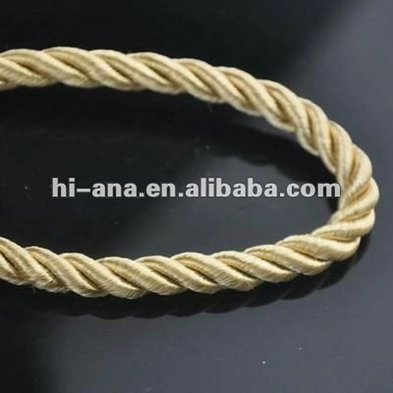 Dia:12mm Decorative metallic rope for curtain China supplier