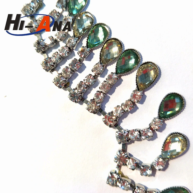 Accept OEM new products team various colors rhinestone strands by the yard