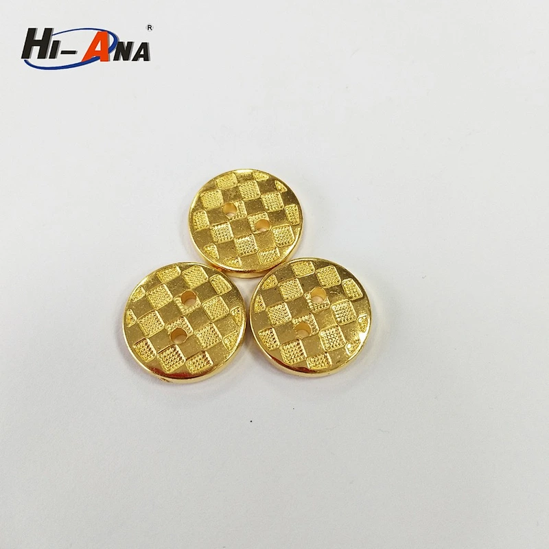2 holes gold Plastic Button