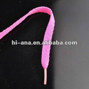 polyester flat Shoes Lace Rope with double color China Manufacturers
