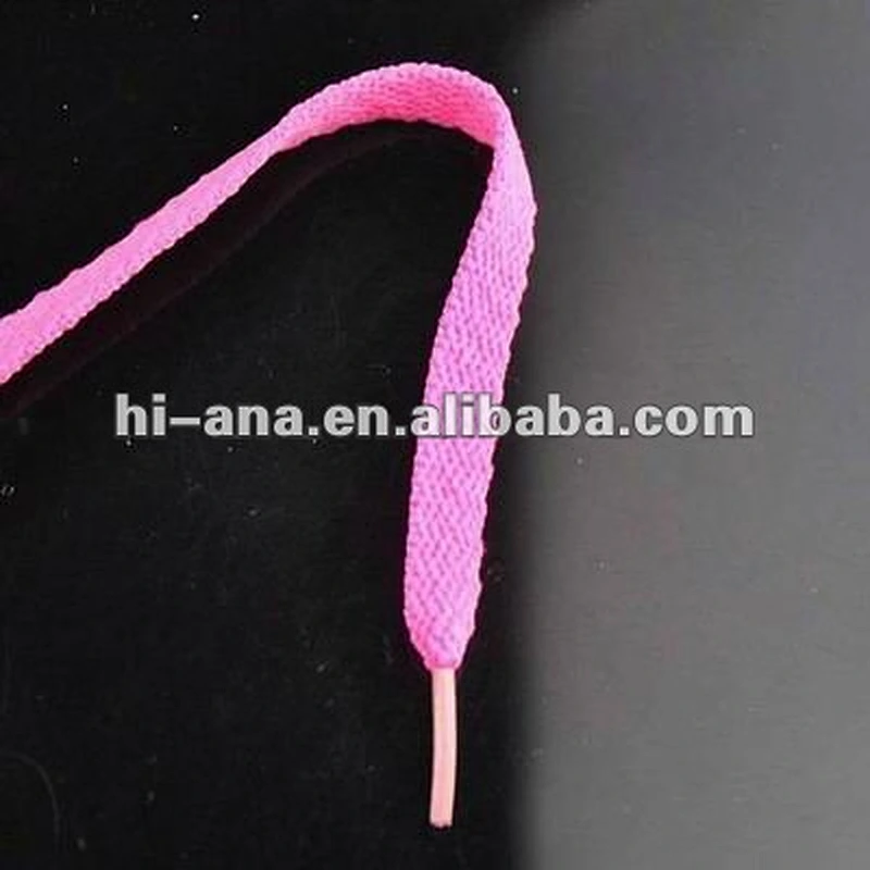 polyester flat Shoes Lace Rope with double color China Manufacturers