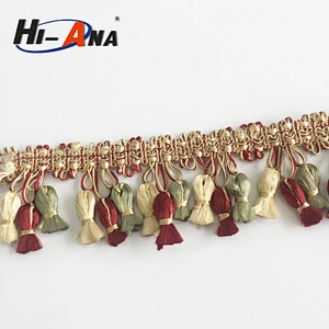 hi-ana trim2 Cheap price china team Factory supplier raffia fringe trim