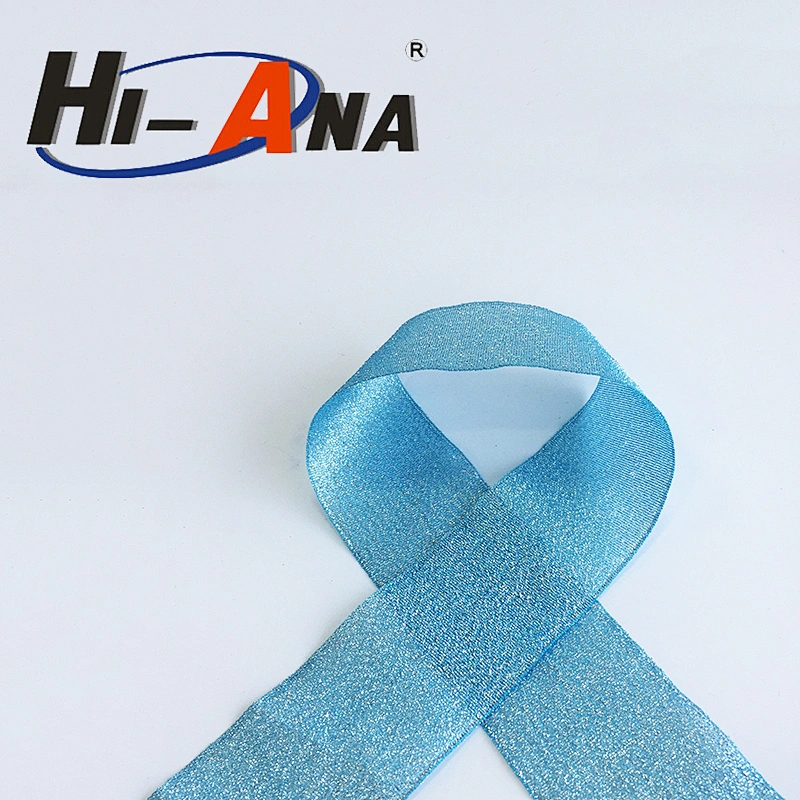 hi-ana ribbon2 Fully stocked customised LOGO printed metallic foil ribbon