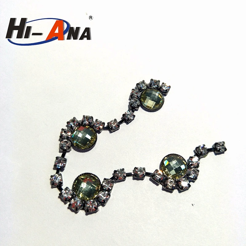 hi-ana rhinestone1 Team race and club multi color crystal rhinestone chain