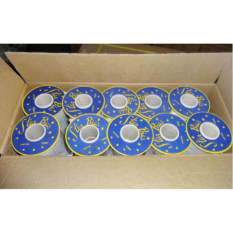 hi-ana stock White satin bias tape
