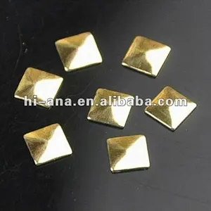 square Aluminum Domestud Hot Fix stone