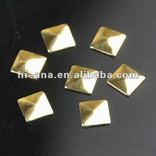 square Aluminum Domestud Hot Fix stone