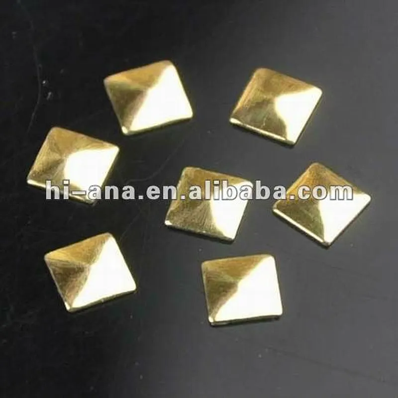 square Aluminum Domestud Hot Fix stone