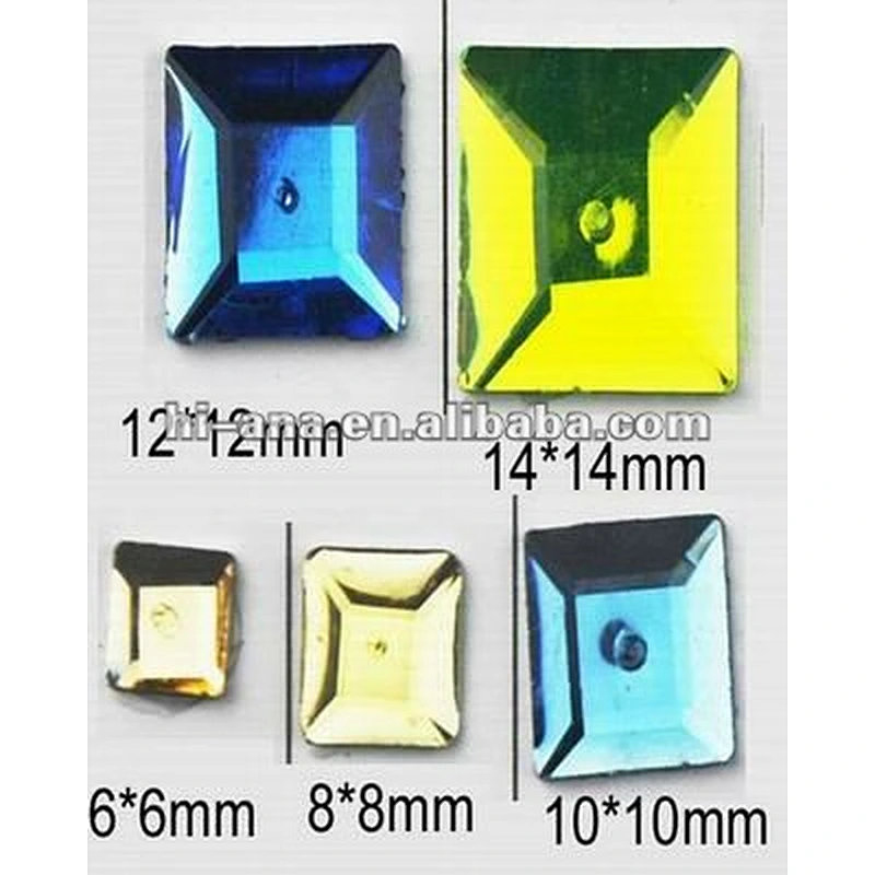TRI-SQUARE Fashion Resin stone with minddle hole China supplier