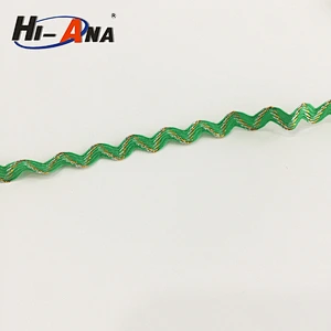 Metallic Yarn Zig Zag Lace Trimming