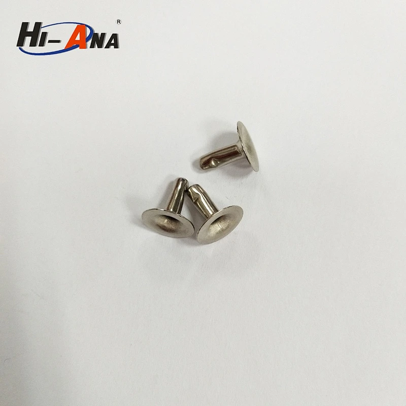 size 9x8mm metal rivet with double face and smooth style China supplier