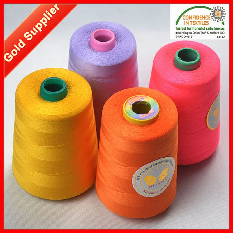 100% Polyester Cheap Multicolor Sewing Thread