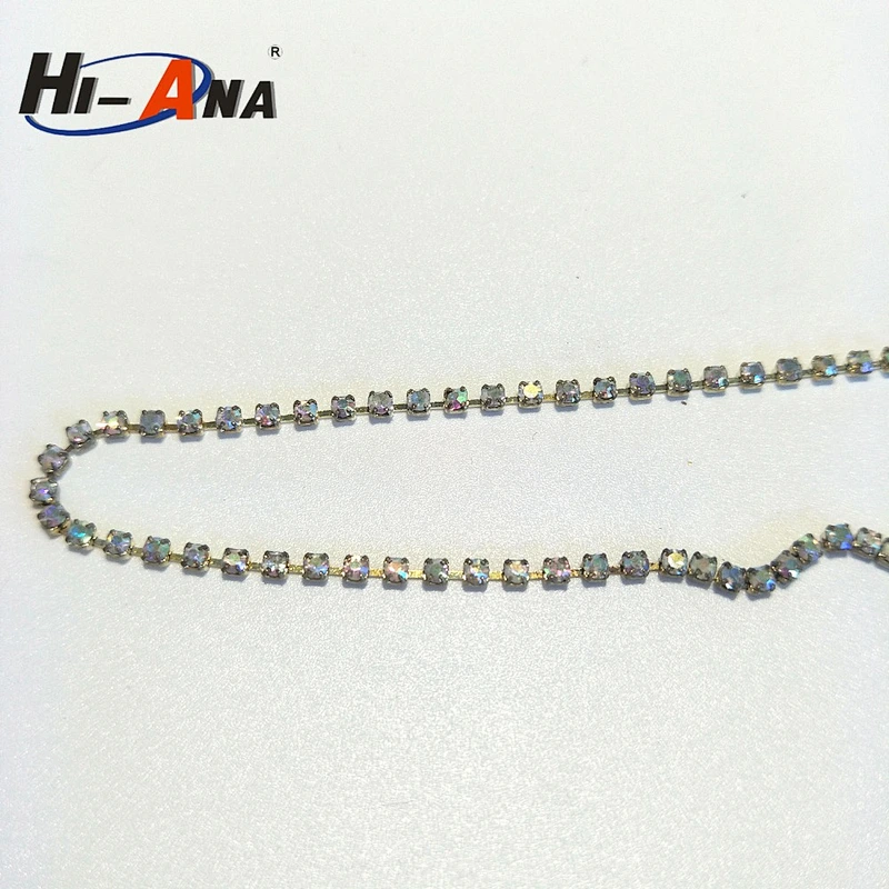 hi-ana rhinestone3 Accept OEM new products team Yiwu close rhinestone cup chain
