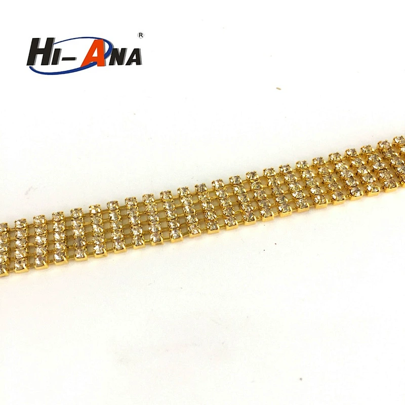 hi-ana rhinestone1 Trade assurance Good Price crystal rhinestone chain trim