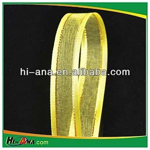 Wedding Organza Ribbon with Metallic Edge 3/8
