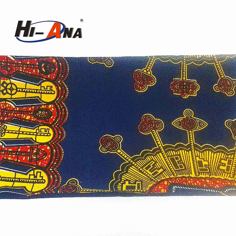 Gold Printed Real Wax Fabric