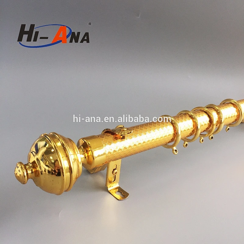Fashion Gold color Curtain Rod with Head and Ring,curtain rod, curtain accessories