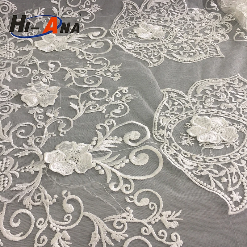 20 QC staffs ensure the quality Finest Quality embroidery french lace
