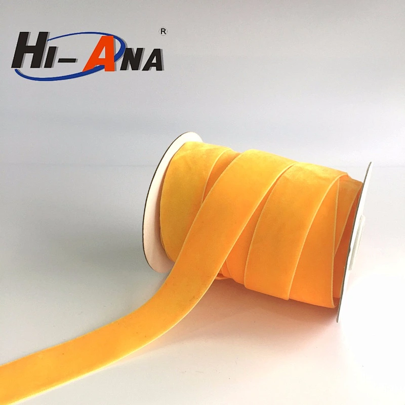 hi-ana ribbon3 15 years factory experience Good supplying stretch velvet ribbon