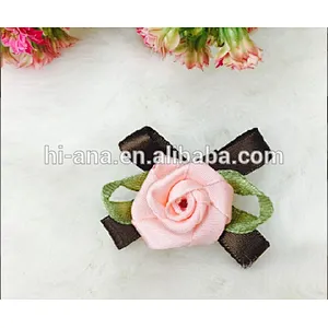 hi-ana artificial flower 2016 new wholesale with leaves rose clothing underwear decorative DIY handmade ribbons flowers