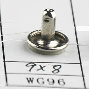 size 9x8mm metal rivet with double face and smooth style China supplier