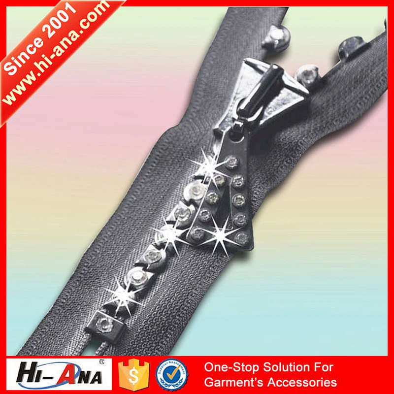 hi-ana zipper1 Advanced equipment Different rhinestone zipper