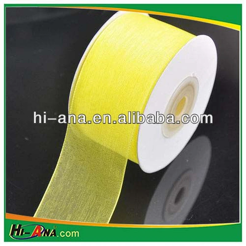 Fancy Organza Silk Ribbon with Thin Edge 1-1/2