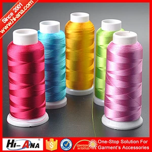 Stict QC 100% customised LOGO printed cheap embroidery thread