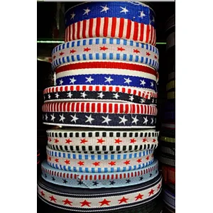 hi-ana ribbon 269 100% polyester damask jacquard ribbon with star logo