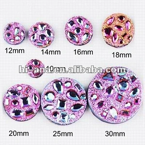 New round Resin stone without hole for decoration