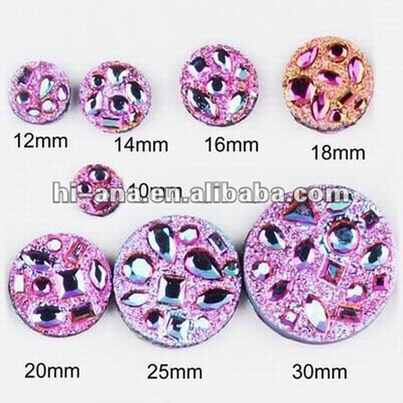 New round Resin stone without hole for decoration